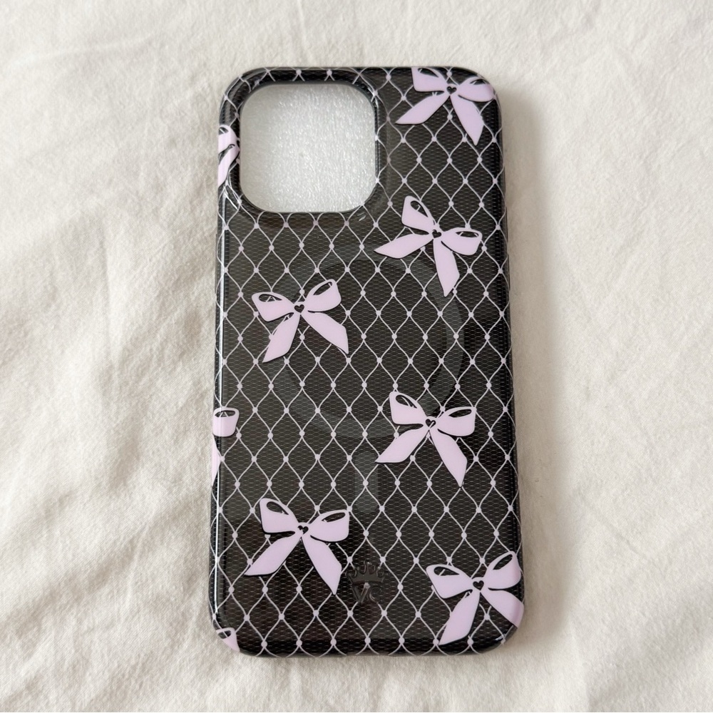 Velvet Caviar | Lacy Pink Bows iPhone Case